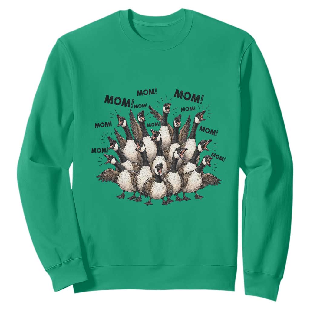 Silly Goose Mom Sweatshirt Funny Parenting Chaos Motherhood TS12 Irish Green Print Your Wear