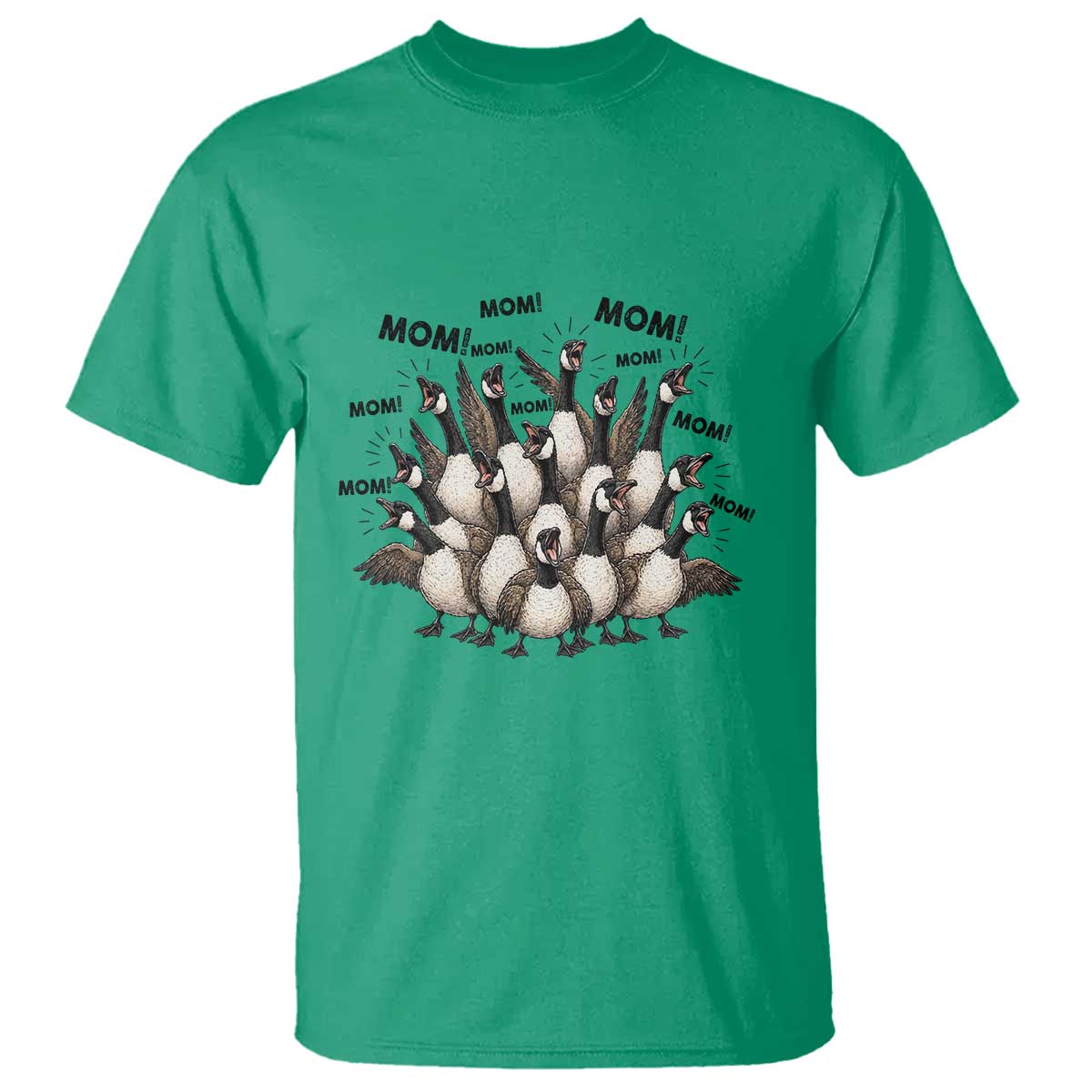 Silly Goose Mom T Shirt Funny Parenting Chaos Motherhood TS12 Irish Green Print Your Wear
