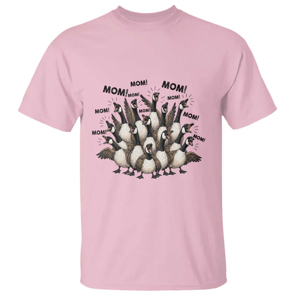 Silly Goose Mom T Shirt Funny Parenting Chaos Motherhood TS12 Light Pink Print Your Wear
