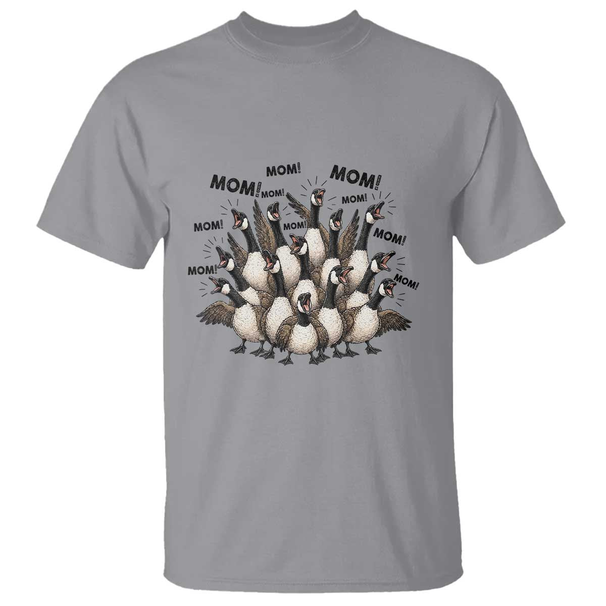 Silly Goose Mom T Shirt Funny Parenting Chaos Motherhood TS12 Sport Gray Print Your Wear