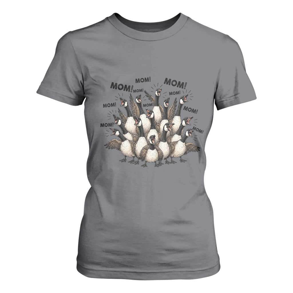 Silly Goose Mom T Shirt For Women Funny Parenting Chaos Motherhood TS12 Charcoal Print Your Wear