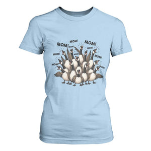 Silly Goose Mom T Shirt For Women Funny Parenting Chaos Motherhood TS12 Light Blue Print Your Wear