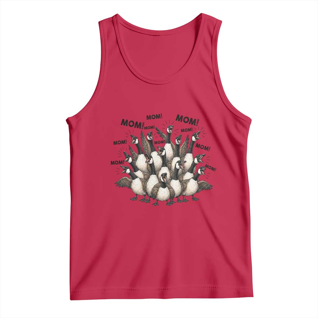 Silly Goose Mom Tank Top Funny Parenting Chaos Motherhood TS12 Red Print Your Wear