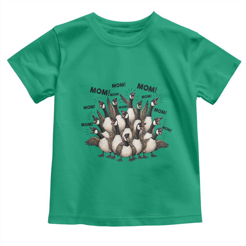 Silly Goose Mom Toddler T Shirt Funny Parenting Chaos Motherhood TS12 Irish Green Print Your Wear
