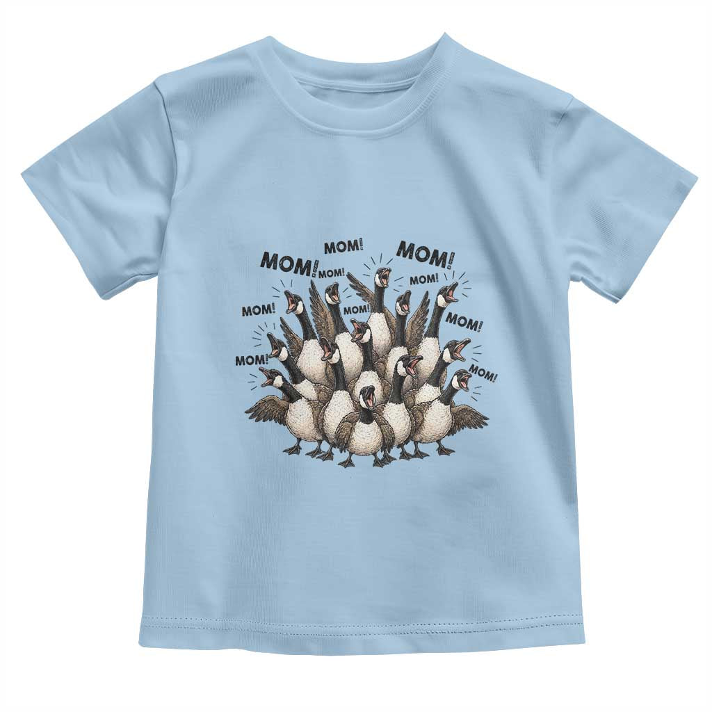 Silly Goose Mom Toddler T Shirt Funny Parenting Chaos Motherhood TS12 Light Blue Print Your Wear