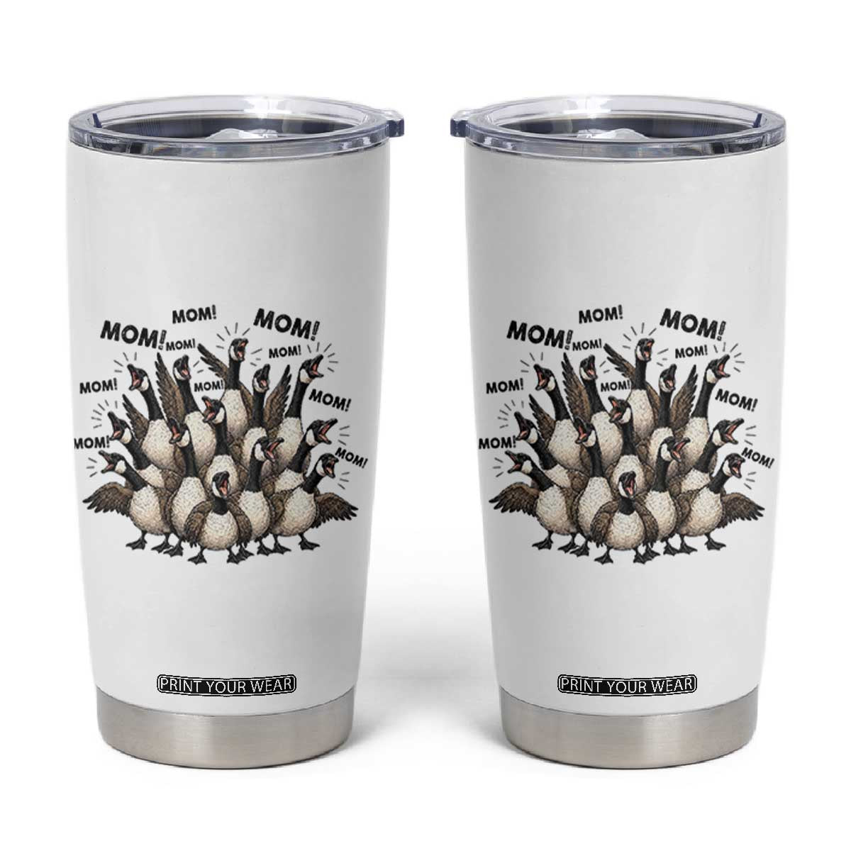 Silly Goose Mom Tumbler Cup Funny Parenting Chaos Motherhood TS12 White Print Your Wear