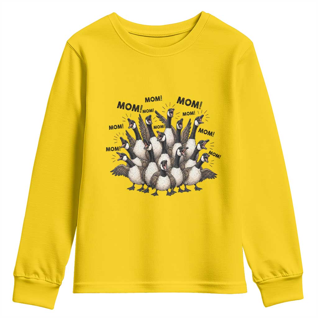 Silly Goose Mom Youth Sweatshirt Funny Parenting Chaos Motherhood TS12 Daisy Print Your Wear