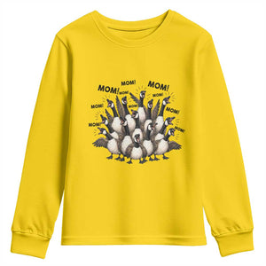 Silly Goose Mom Youth Sweatshirt Funny Parenting Chaos Motherhood TS12 Daisy Print Your Wear