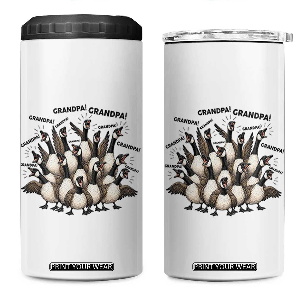 Silly Goose Grandpa 4 in 1 Can Cooler Tumbler Funny Family Chaos Grandfather TS12 One Size: 16 oz White Print Your Wear