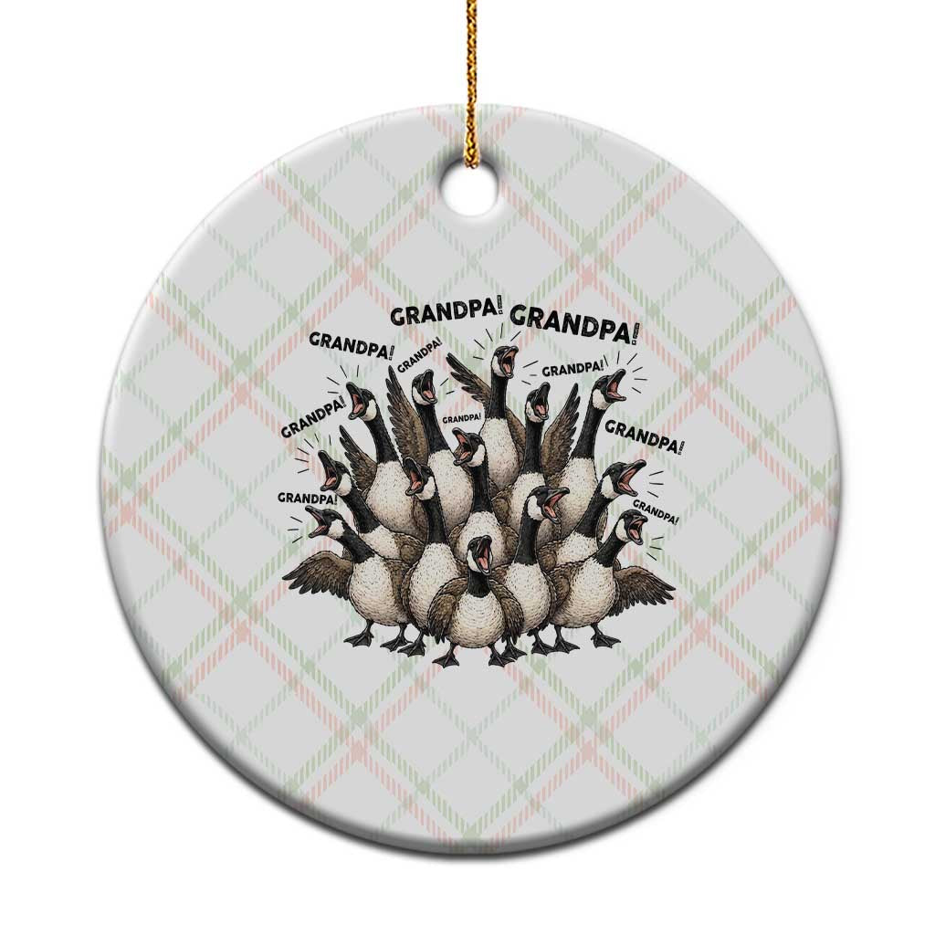 Silly Goose Grandpa Ceramic Ornament Funny Family Chaos Grandfather TS12 1pc Christmas Plaid Print Your Wear