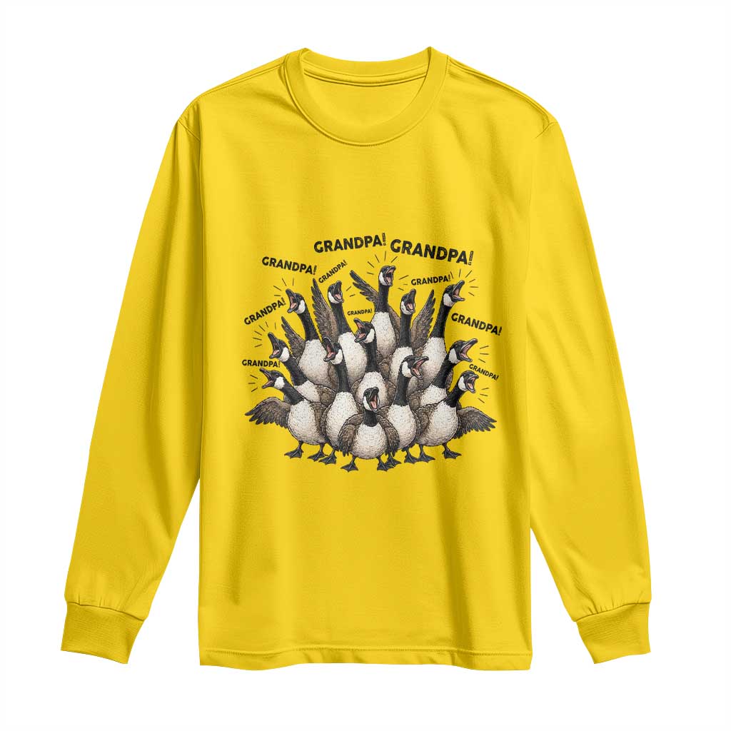 Silly Goose Grandpa Long Sleeve Shirt Funny Family Chaos Grandfather TS12 Daisy Print Your Wear