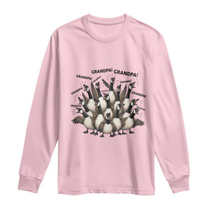 Silly Goose Grandpa Long Sleeve Shirt Funny Family Chaos Grandfather TS12 Light Pink Print Your Wear