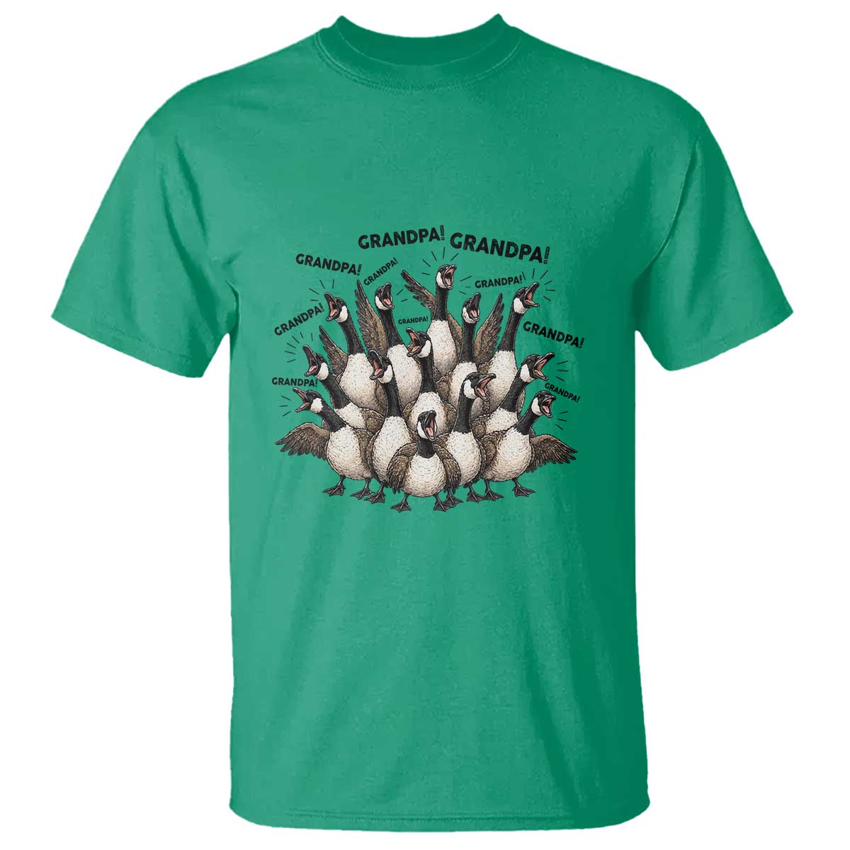 Silly Goose Grandpa T Shirt Funny Family Chaos Grandfather TS12 Irish Green Print Your Wear