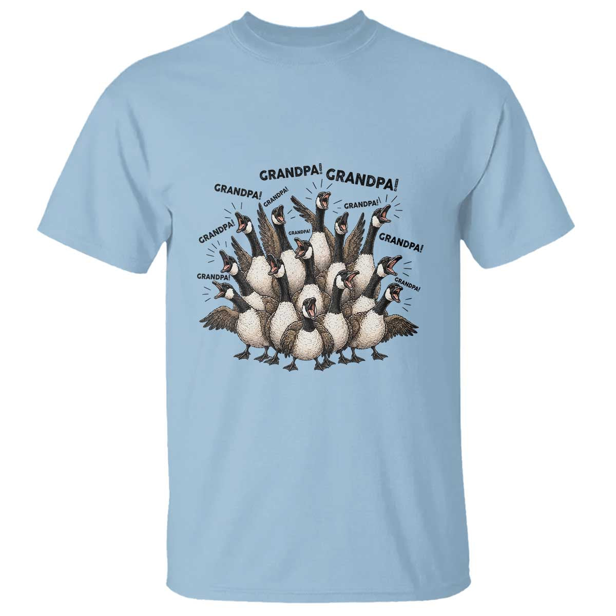 Silly Goose Grandpa T Shirt Funny Family Chaos Grandfather TS12 Light Blue Print Your Wear