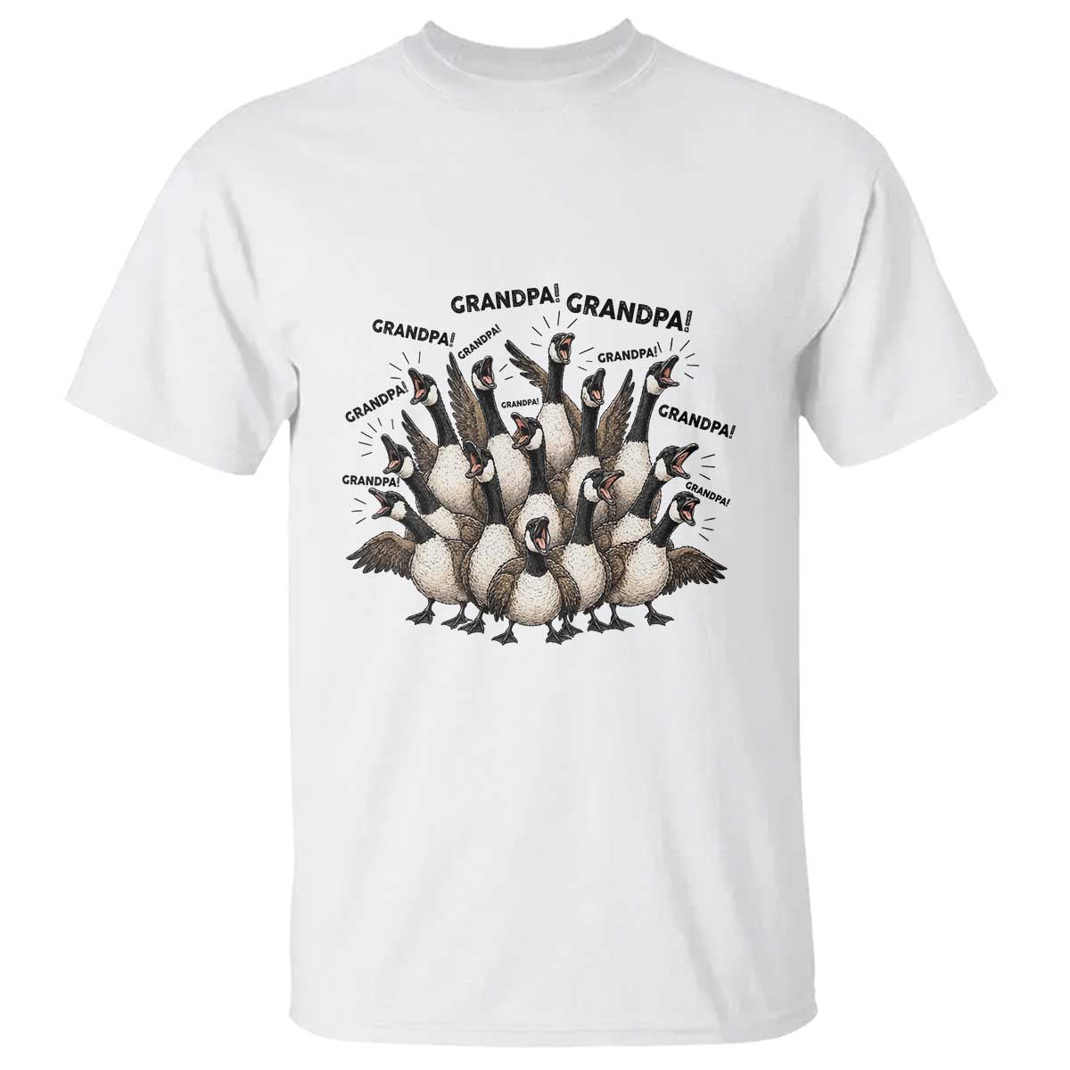 Silly Goose Grandpa T Shirt Funny Family Chaos Grandfather TS12 White Print Your Wear