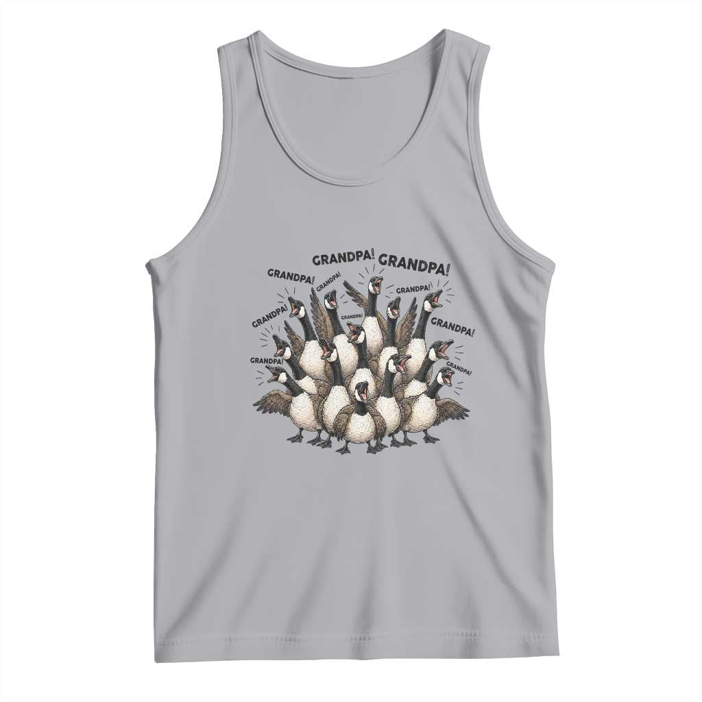 Silly Goose Grandpa Tank Top Funny Family Chaos Grandfather TS12 Athletic Heather Print Your Wear