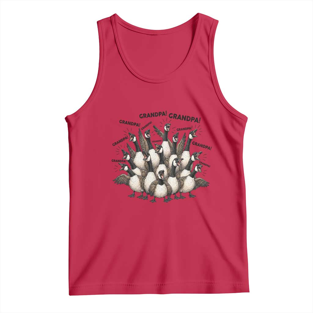 Silly Goose Grandpa Tank Top Funny Family Chaos Grandfather TS12 Red Print Your Wear
