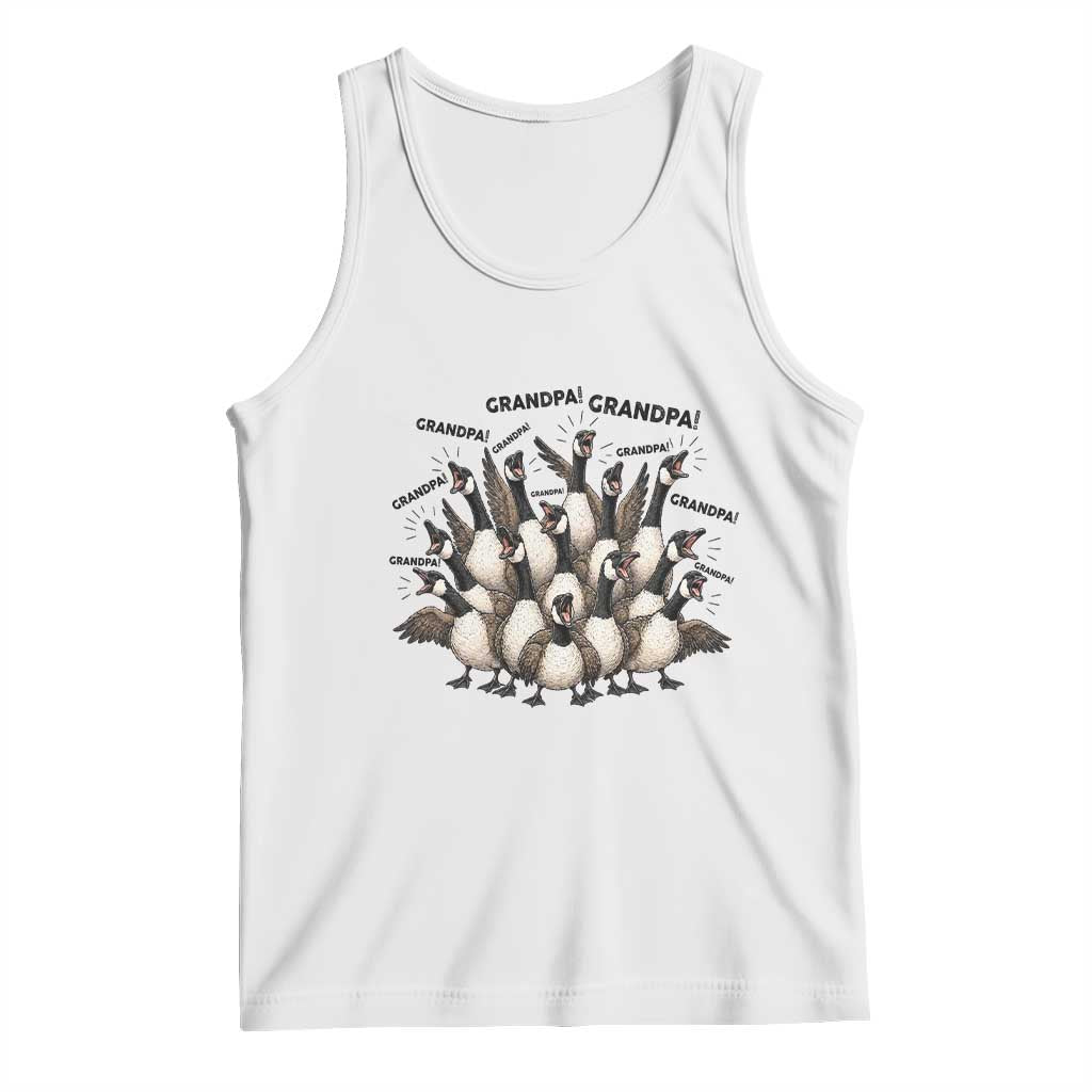 Silly Goose Grandpa Tank Top Funny Family Chaos Grandfather TS12 White Print Your Wear