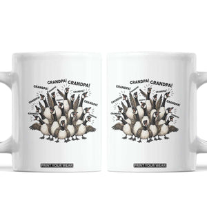 Silly Goose Grandpa Coffee Mug Funny Family Chaos Grandfather TS12 White Print Your Wear