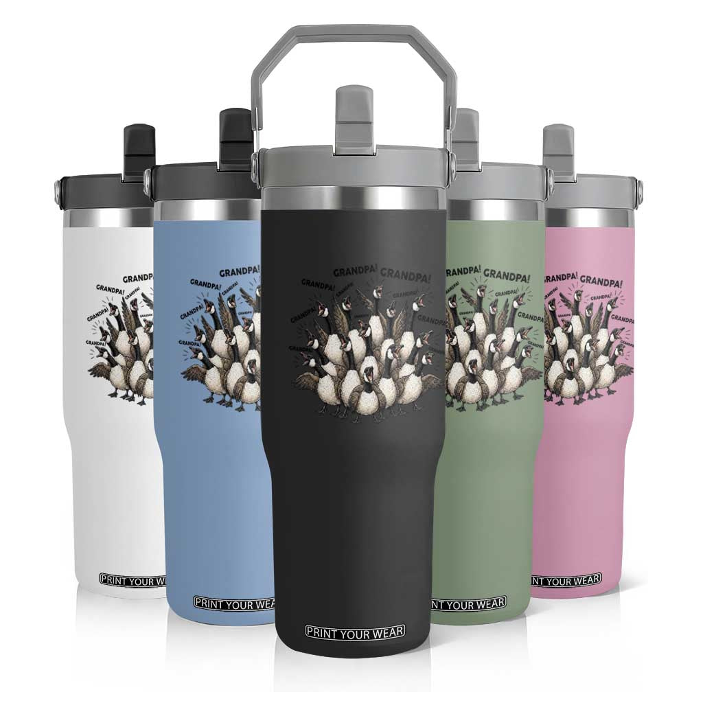 Silly Goose Grandpa Flip Straw Tumbler Funny Family Chaos Grandfather TS12 Print Your Wear