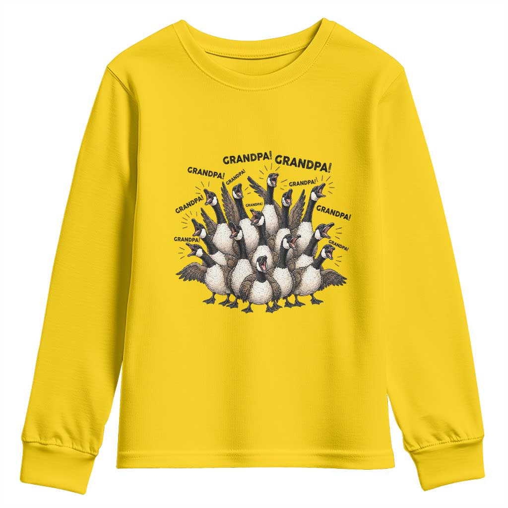 Silly Goose Grandpa Youth Sweatshirt Funny Family Chaos Grandfather TS12 Daisy Print Your Wear