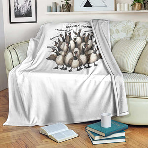 Funny Silly Goose Grandma Throw Blanket Chaos Coordinator Grandma Life Graphic TS12 Print Your Wear
