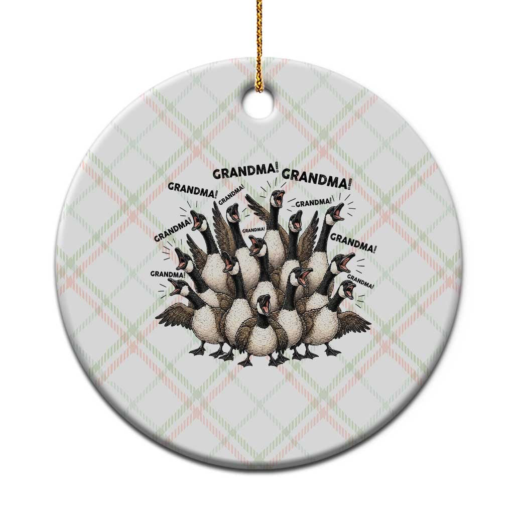 Funny Silly Goose Grandma Ceramic Ornament Chaos Coordinator Grandma Life Graphic TS12 1pc Christmas Plaid Print Your Wear