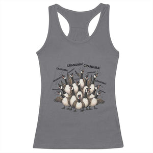 Funny Silly Goose Grandma Racerback Tank Top Chaos Coordinator Grandma Life Graphic TS12 Charcoal Print Your Wear