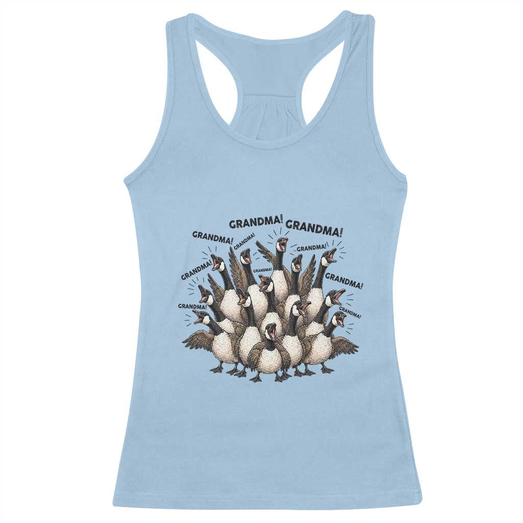 Funny Silly Goose Grandma Racerback Tank Top Chaos Coordinator Grandma Life Graphic TS12 Light Blue Print Your Wear