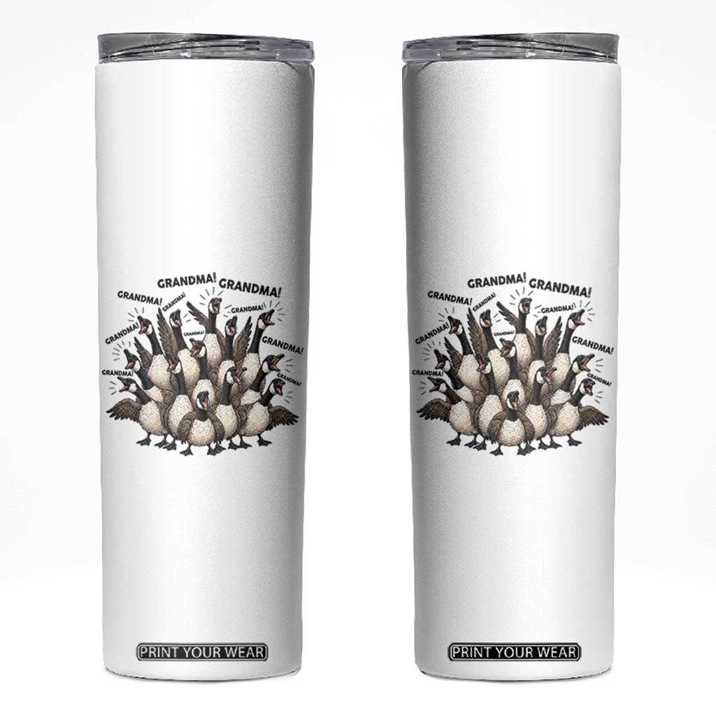 Funny Silly Goose Grandma Skinny Tumbler Chaos Coordinator Grandma Life Graphic TS12 White Print Your Wear