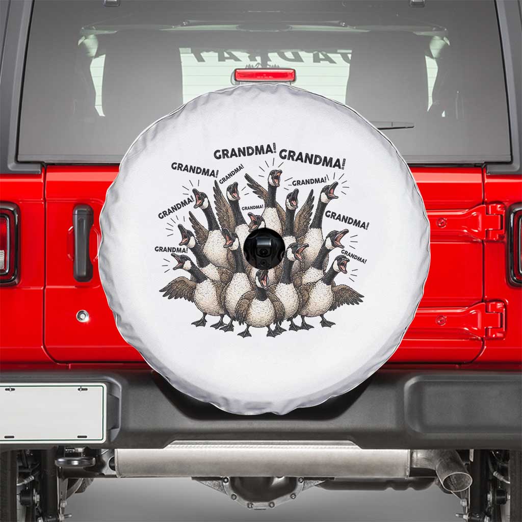 Funny Silly Goose Grandma Spare Tire Cover Chaos Coordinator Grandma Life Graphic TS12 White Print Your Wear
