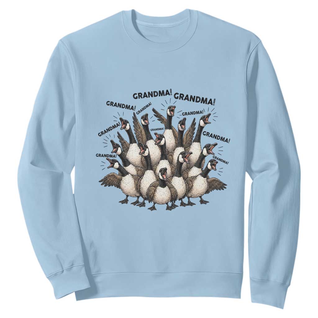 Funny Silly Goose Grandma Sweatshirt Chaos Coordinator Grandma Life Graphic TS12 Light Blue Print Your Wear