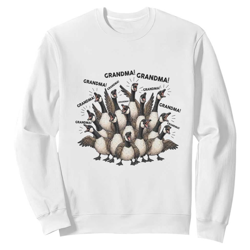 Funny Silly Goose Grandma Sweatshirt Chaos Coordinator Grandma Life Graphic TS12 White Print Your Wear