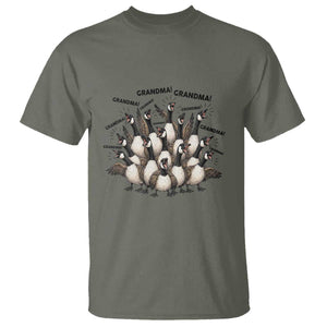 Funny Silly Goose Grandma T Shirt Chaos Coordinator Grandma Life Graphic TS12 Military Green Print Your Wear