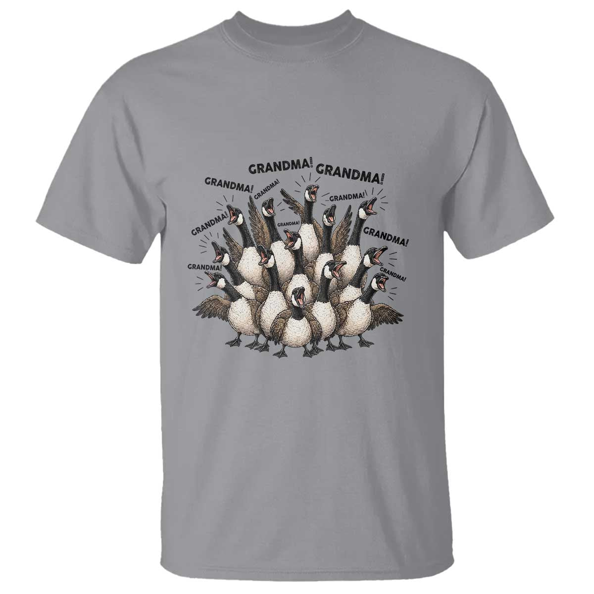 Funny Silly Goose Grandma T Shirt Chaos Coordinator Grandma Life Graphic TS12 Sport Gray Print Your Wear