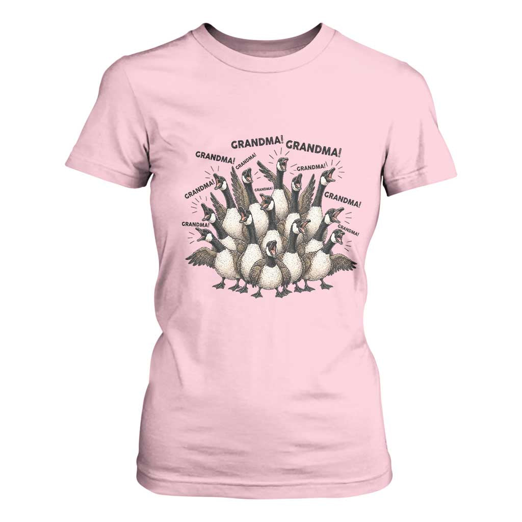 Funny Silly Goose Grandma T Shirt For Women Chaos Coordinator Grandma Life Graphic TS12 Light Pink Print Your Wear