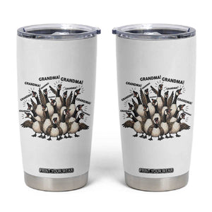 Funny Silly Goose Grandma Tumbler Cup Chaos Coordinator Grandma Life Graphic TS12 White Print Your Wear