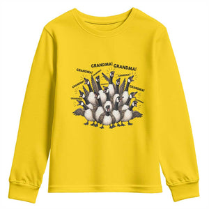 Funny Silly Goose Grandma Youth Sweatshirt Chaos Coordinator Grandma Life Graphic TS12 Daisy Print Your Wear