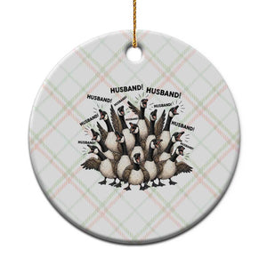 Silly Goose Husband Ceramic Ornament Funny Marriage Chaos Husbandhood TS12 1pc Christmas Plaid Print Your Wear