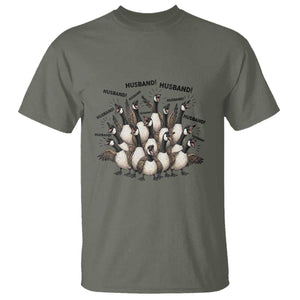 Silly Goose Husband T Shirt Funny Marriage Chaos Husbandhood TS12 Military Green Print Your Wear