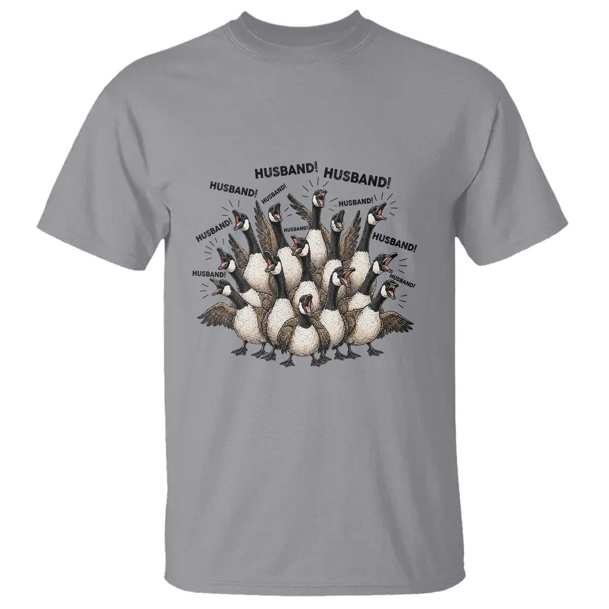 Silly Goose Husband T Shirt Funny Marriage Chaos Husbandhood TS12 Sport Gray Print Your Wear