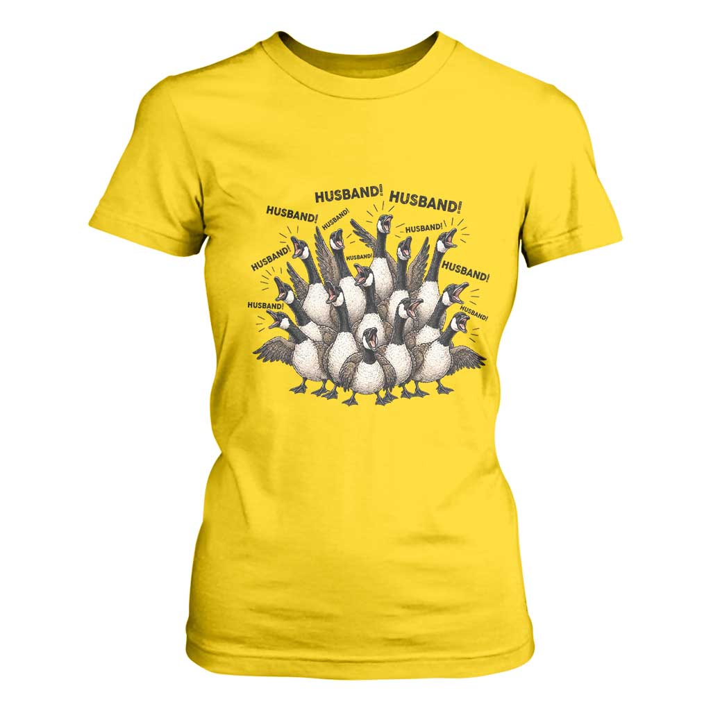 Silly Goose Husband T Shirt For Women Funny Marriage Chaos Husbandhood TS12 Daisy Print Your Wear