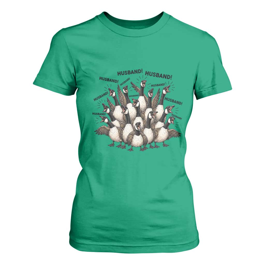 Silly Goose Husband T Shirt For Women Funny Marriage Chaos Husbandhood TS12 Irish Green Print Your Wear