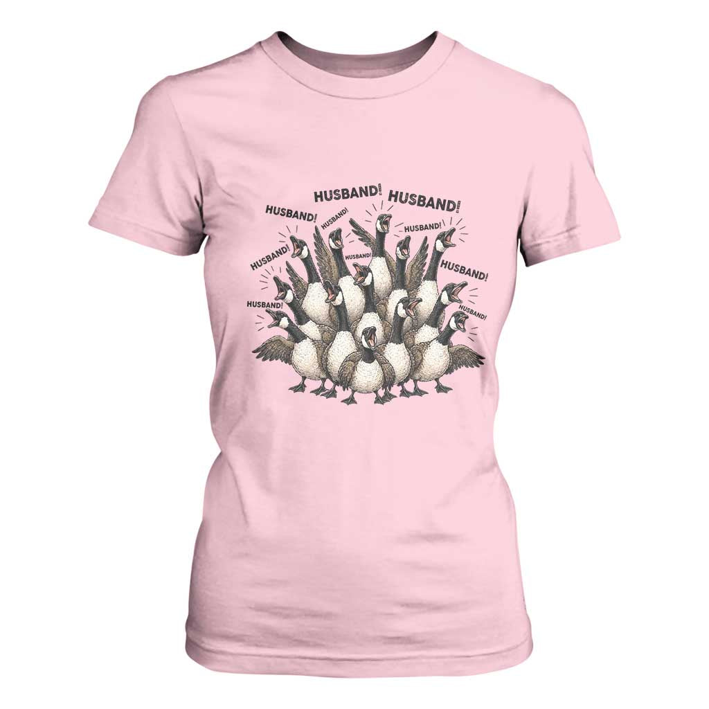 Silly Goose Husband T Shirt For Women Funny Marriage Chaos Husbandhood TS12 Light Pink Print Your Wear