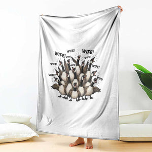 Silly Goose Wife Throw Blanket Funny Marriage Chaos Wifehood TS12 Print Your Wear
