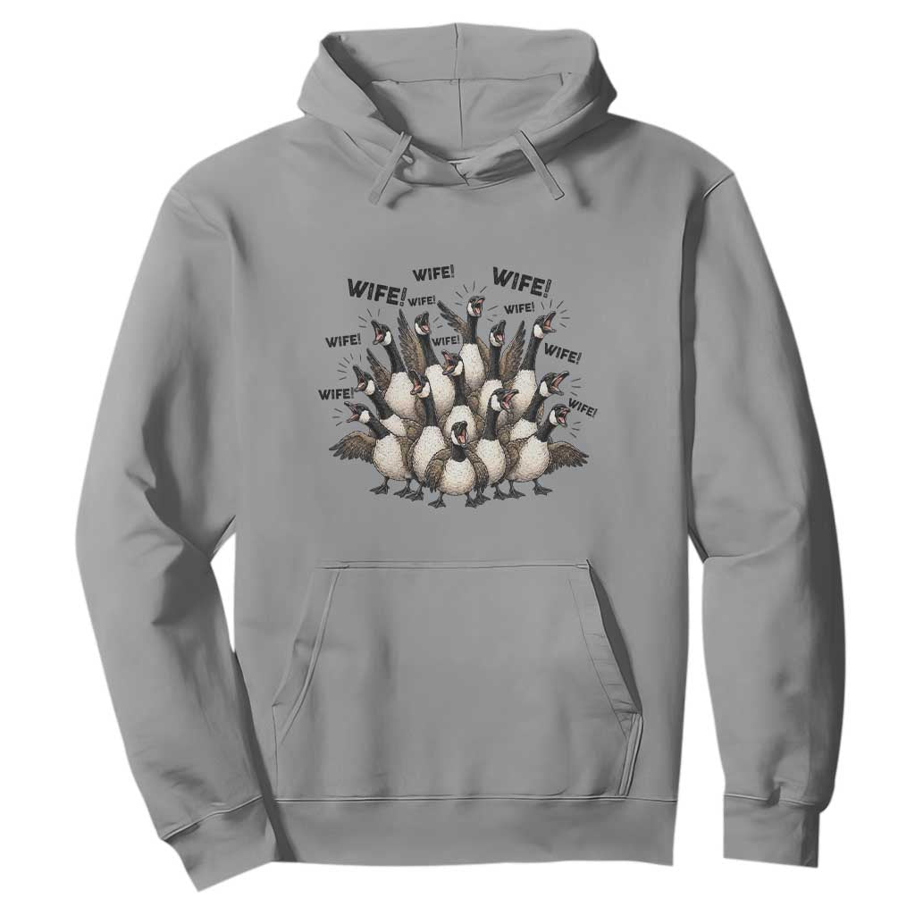 Silly Goose Wife Hoodie Funny Marriage Chaos Wifehood TS12 Sport Gray Print Your Wear