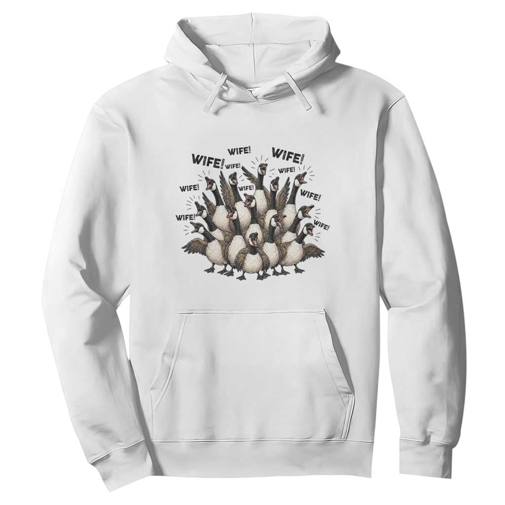 Silly Goose Wife Hoodie Funny Marriage Chaos Wifehood TS12 White Print Your Wear