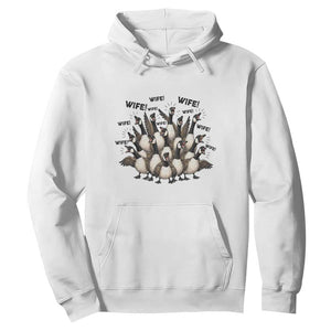 Silly Goose Wife Hoodie Funny Marriage Chaos Wifehood TS12 White Print Your Wear