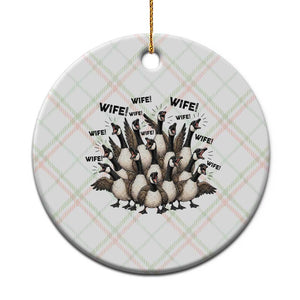 Silly Goose Wife Ceramic Ornament Funny Marriage Chaos Wifehood TS12 1pc Christmas Plaid Print Your Wear