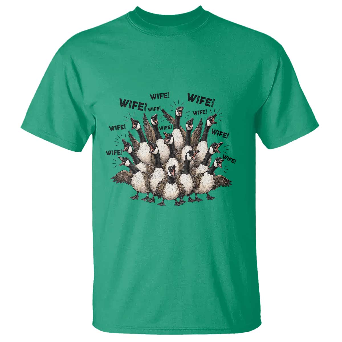 Silly Goose Wife T Shirt Funny Marriage Chaos Wifehood TS12 Irish Green Print Your Wear